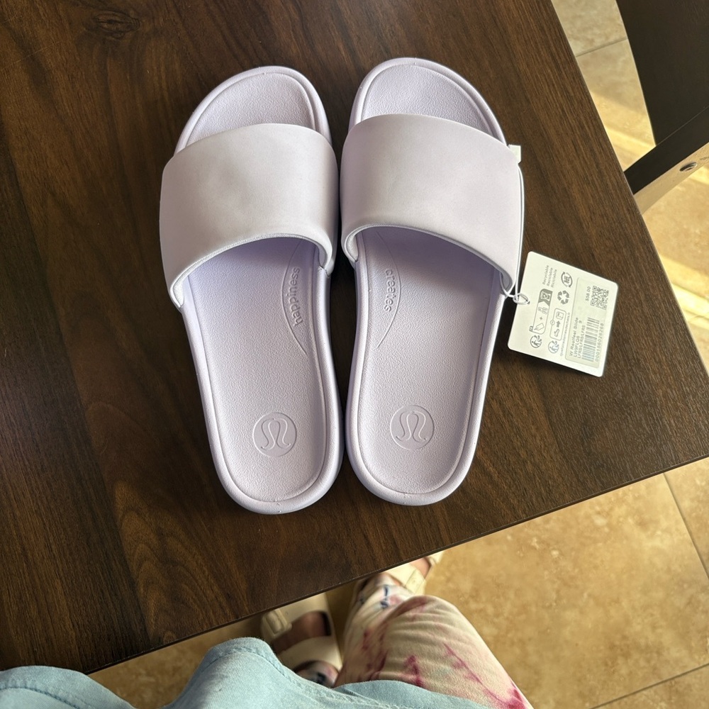 lululemon athletica Pastel Lavender Slide Sandals